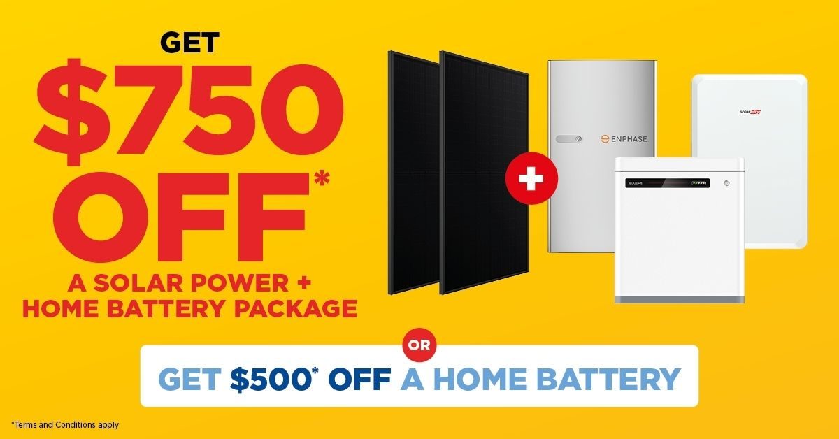 Get $750 off a Solar Power and Home Battery Package from Solahart