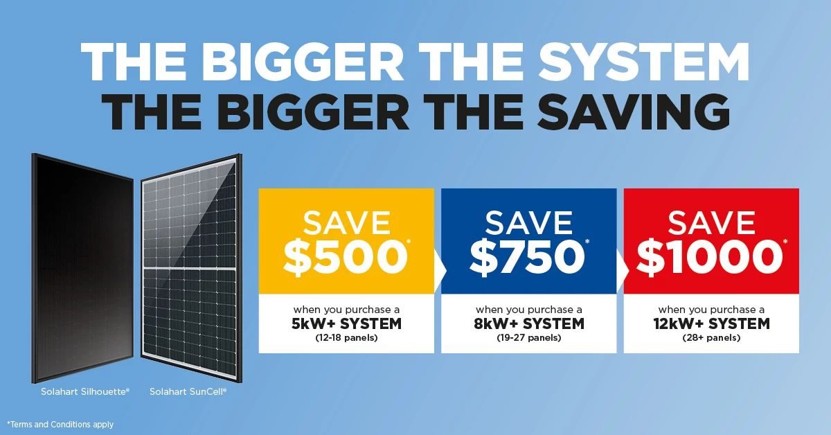 Save up to $1,000* on a Solahart Solar Power System (5kW+)